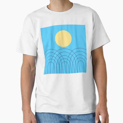 Abstract Illustration of a Blue Circle with Overlapping Lines on a blue Background by Beautiful art store
