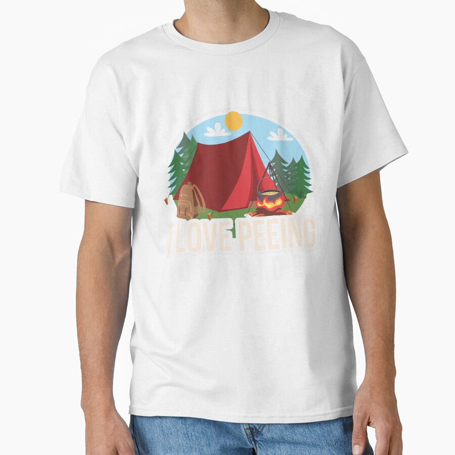 Cool Camping I Love Peeing Outside by King of Colored Stickers