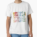 USA American Flag T-Shirt | Colorful Rainbow Design Tee by AllStarMerch