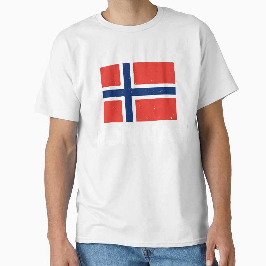Norway Flag T-Shirt for Men and Women by AllStarMerch