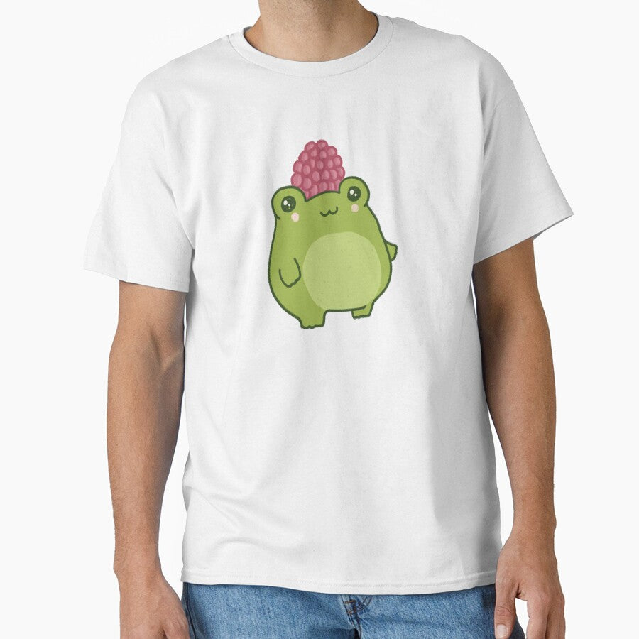Pastel Raspberry Frog: Cute and Chubby Kawaii Cottagecore Aesthetic for Hipster Kidcore Fans by MinistryOfFrogs