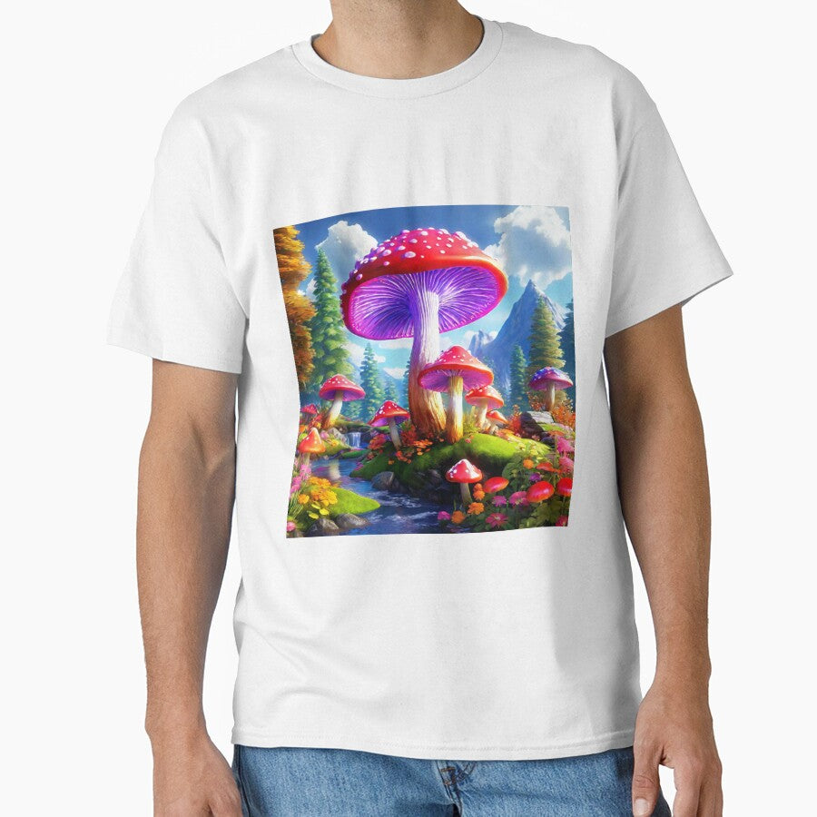 Enchanted Mushroom Garden | Whimsical Forest Cottagecore Botanical Art by DigiArt8Design