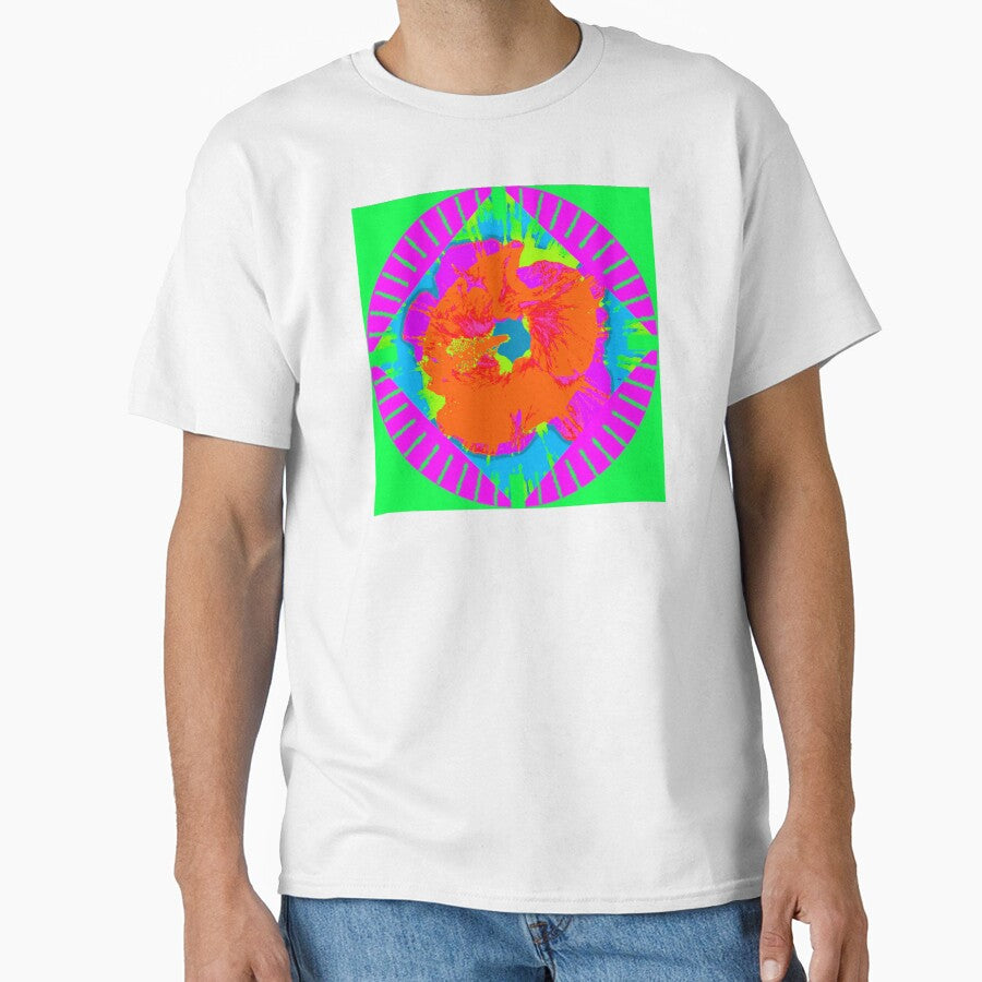 Whimsical Orange flower neon carnival design by Iritof by iritof