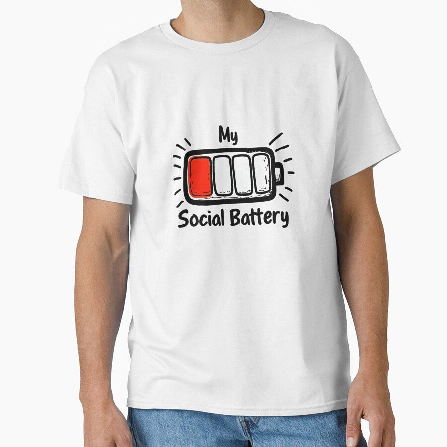 Funny Social Battery Doodle by anas006