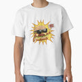 Cheese Rules! Cool Cheeseburger Character with Sunglasses & Flag Pop Art by Scorpio Art