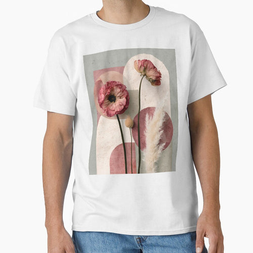 Abstract Pink Peony Boho Geometric Floral Art by daila70