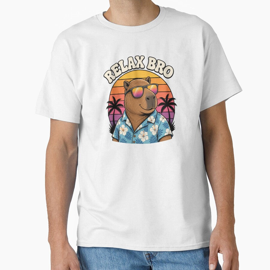 Relax Bro Cool Capybara Tropical Vacation by the-dovlat