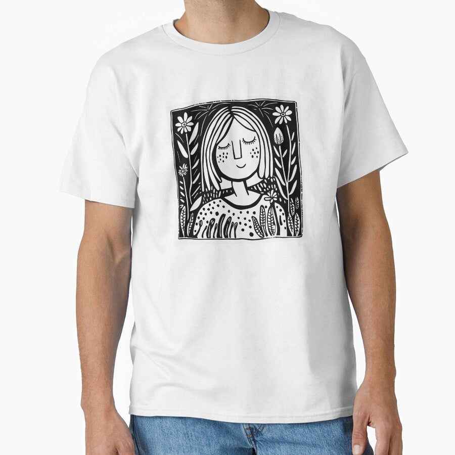 Minimalist Line Art of Dreaming Girl - Abstract Contemporary Wall Decor with Modern Elegance by House Of Roza