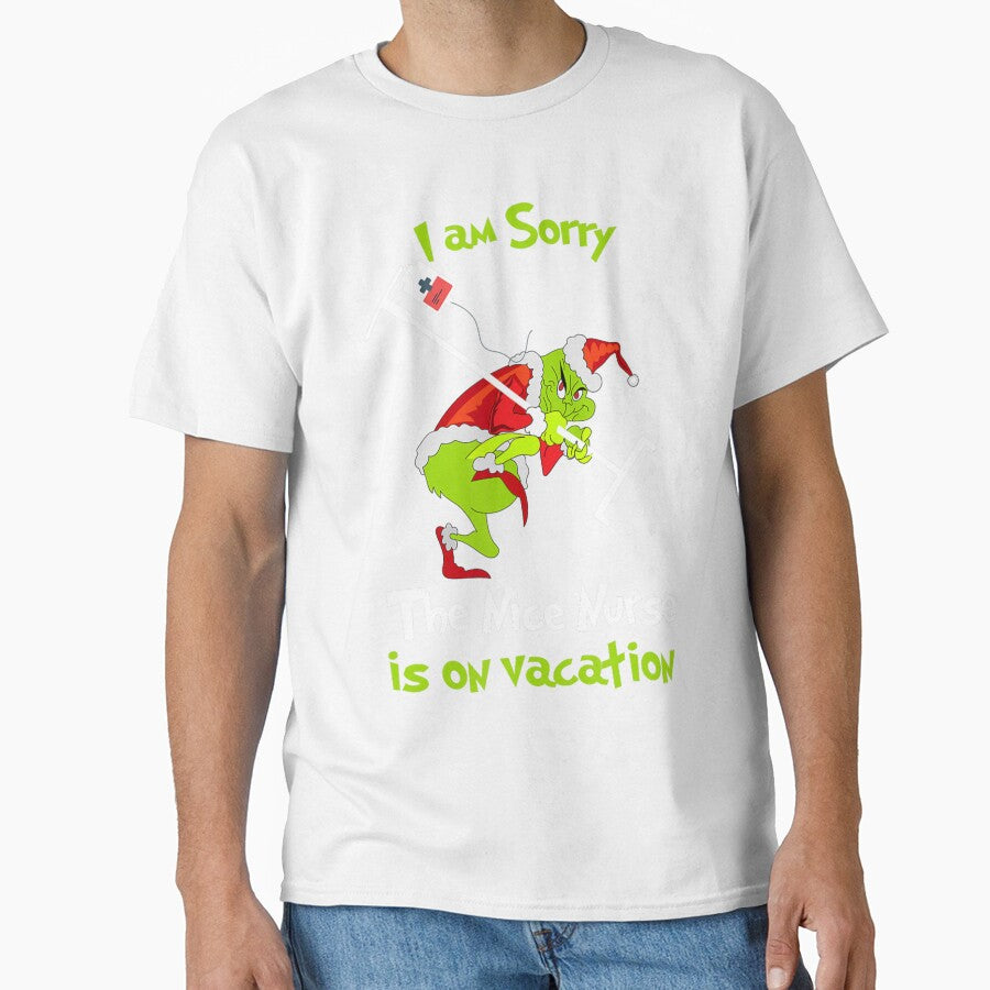 Grinch Funny Nurse Vacation Christmas Humor Design by Kasey Wolfe
