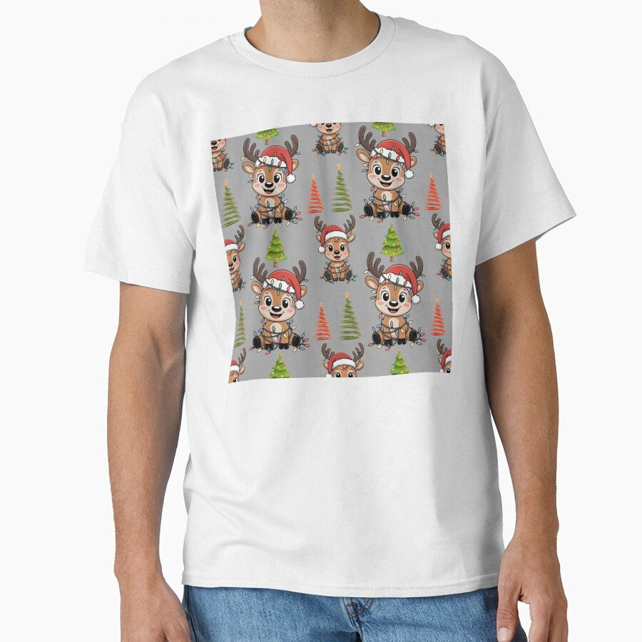 Christmas Kawaii Reindeer Pattern for Gifts by Grang Art Artistic Designs