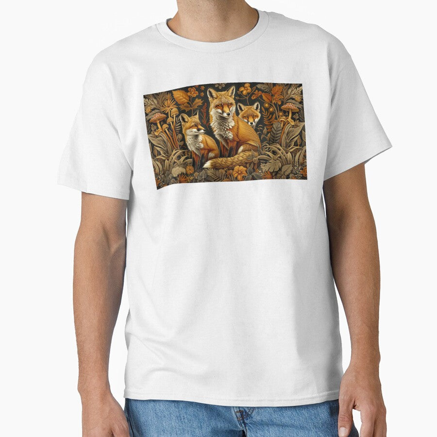 Cottagecore Fox Family in Enchanted Mushroom Forest by MargaretWiktor