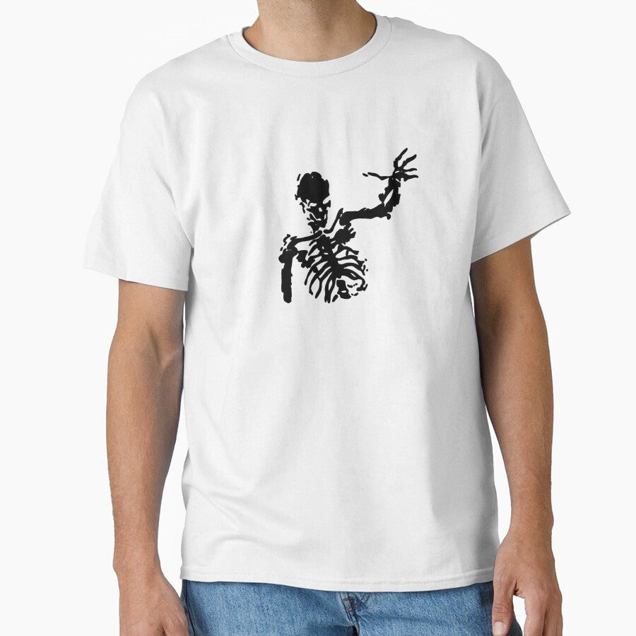 Y2K Distorted Skeleton Outline - Grunge Cyberpunk Streetwear by Kromatik