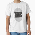 Circle B&W Pieces Abstract Geometric by printheavenart