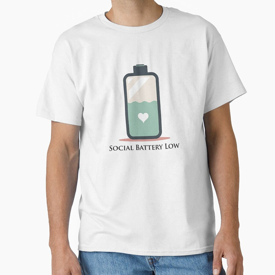 Social Battery Low Introvert Funny Design by dkza