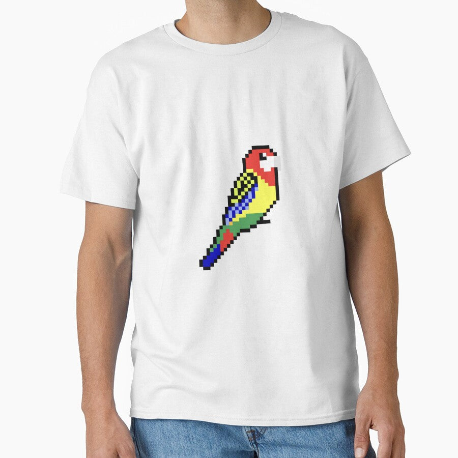 Pixel Art Eastern Rosella by Sauropsida
