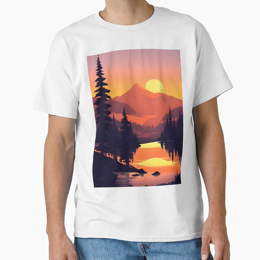 Find the Perfect Minimalist Landscape Sunrise Water View Print for Your Personal Style and Taste by supeart