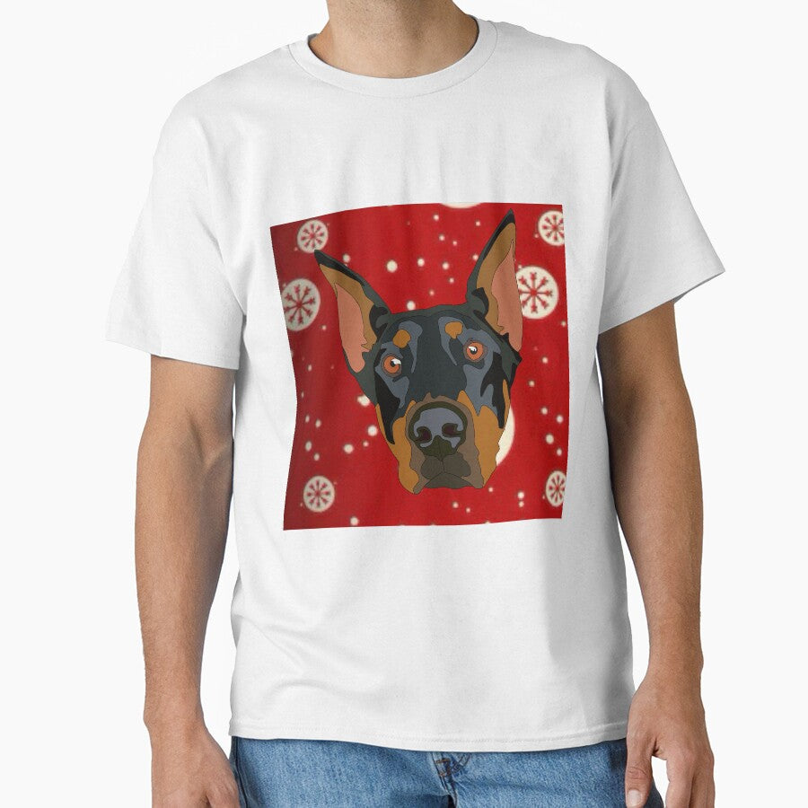 Christmas pattern doberman by LeahcarsArt
