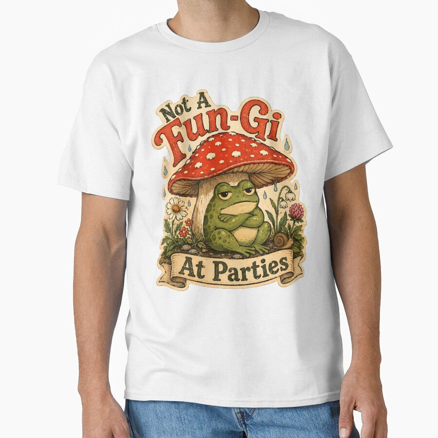 Not A Fun-Gi At Parties Funny Frog by StillWildink