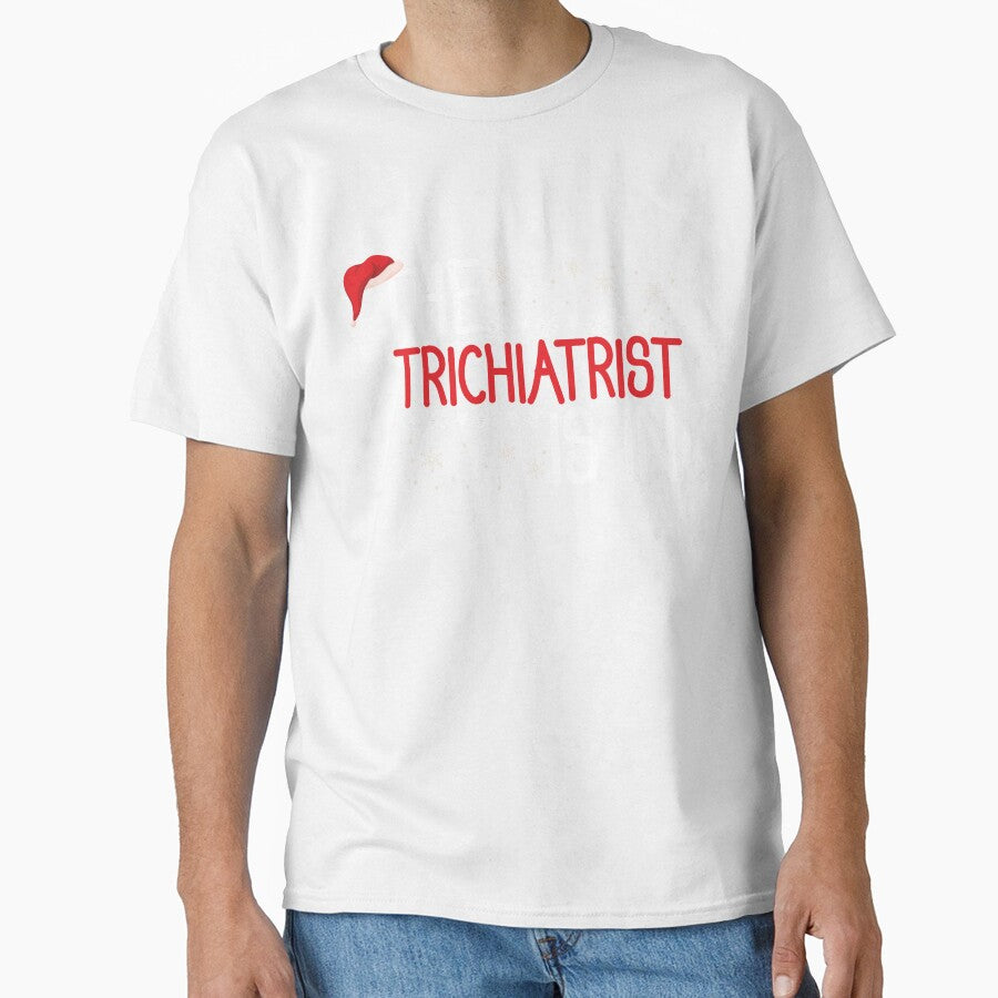 The Trichiatrist Is In With Santa's Hat Funny Christmas Hairstylist by patroart