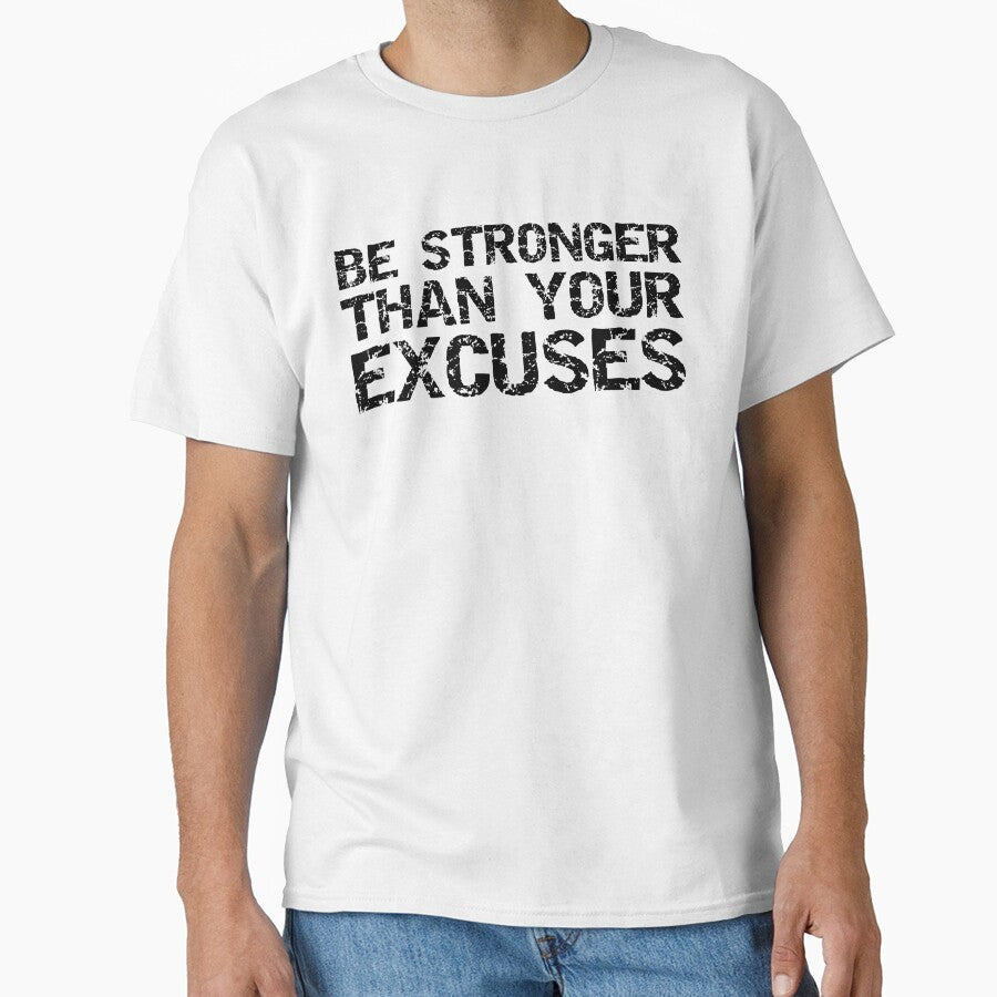 Inspirational Be Stronger than Your Excuses Funny Workout Quote by TNDesignStudio