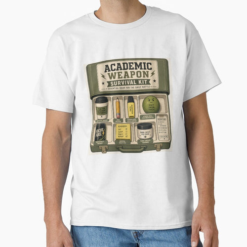 Academic Weapon Survival Kit – Funny Student Essentials Art | Exam Season Gift by irfanshikh