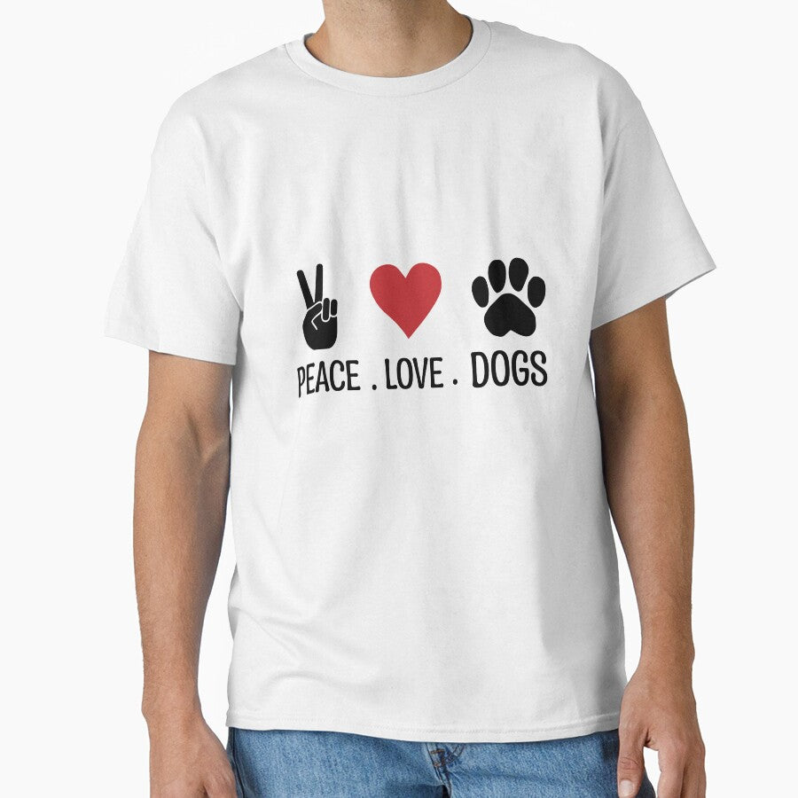 Peace Love Dogs - Hippie Dog Lover Design by SamidesignShop