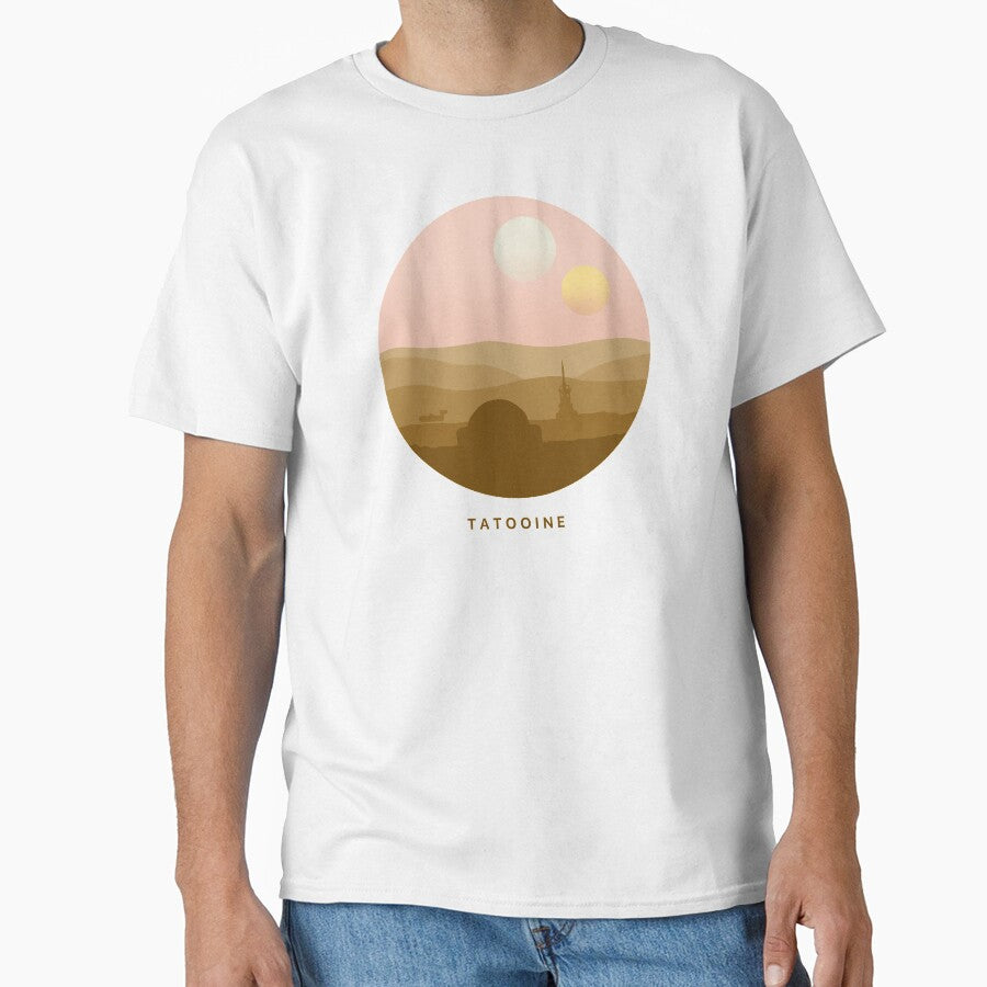 Tatooine Binary Sunset Planet Minimalist by hmyerpost