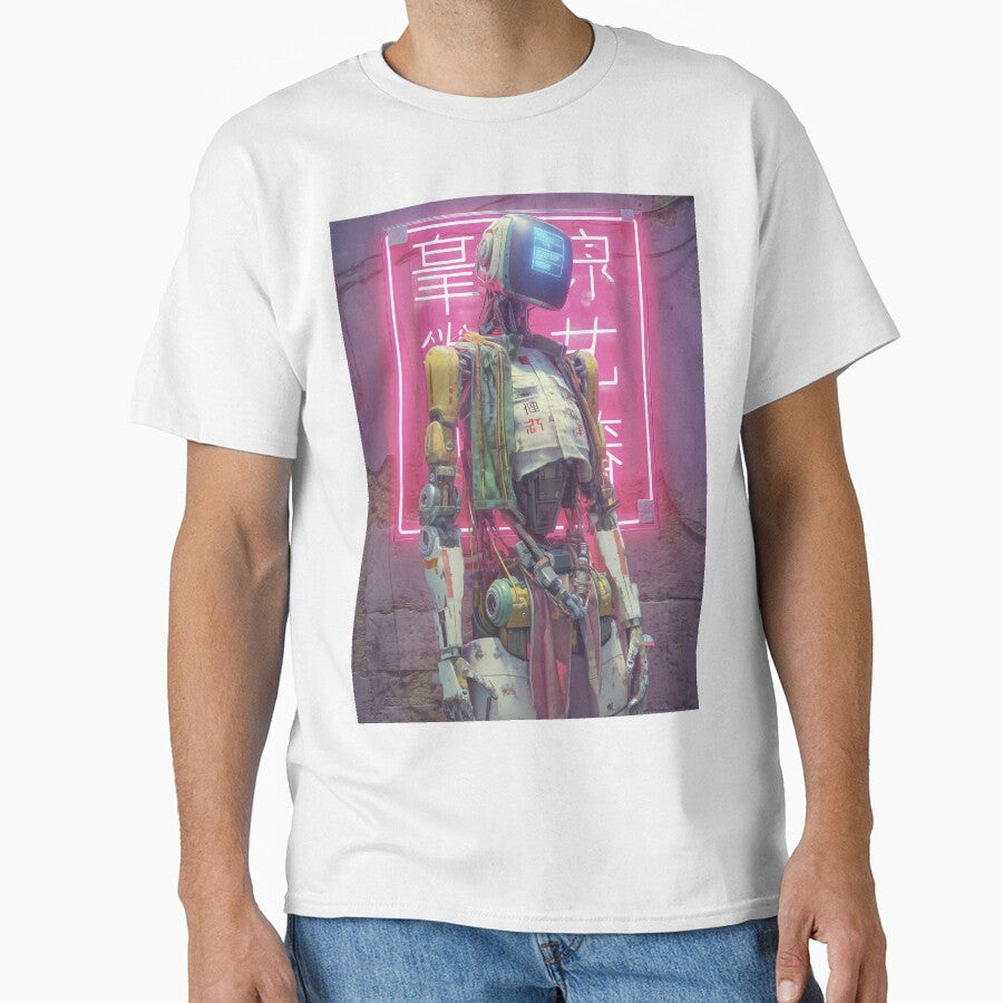 Neon Chrome Sentinel by Retro Type