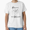 Butterflies Over Worries Minimalist Line Portrait Art by Tgrudzin Design