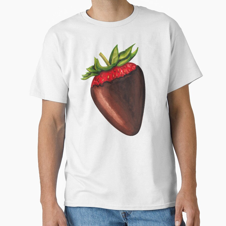Chocolate Covered Strawberry Pattern - Black by Kelly  Gilleran