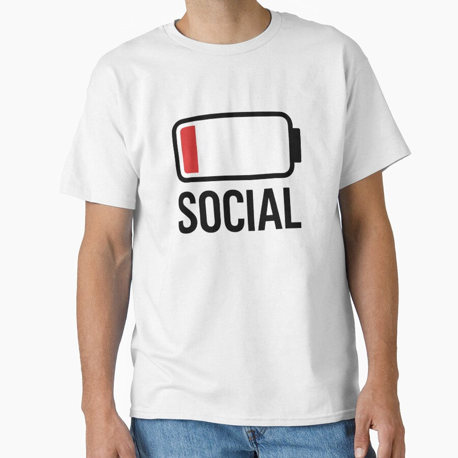 “Low Battery Social” sticker. by PIXEL POP DESIGNS - Beyond the Norm!