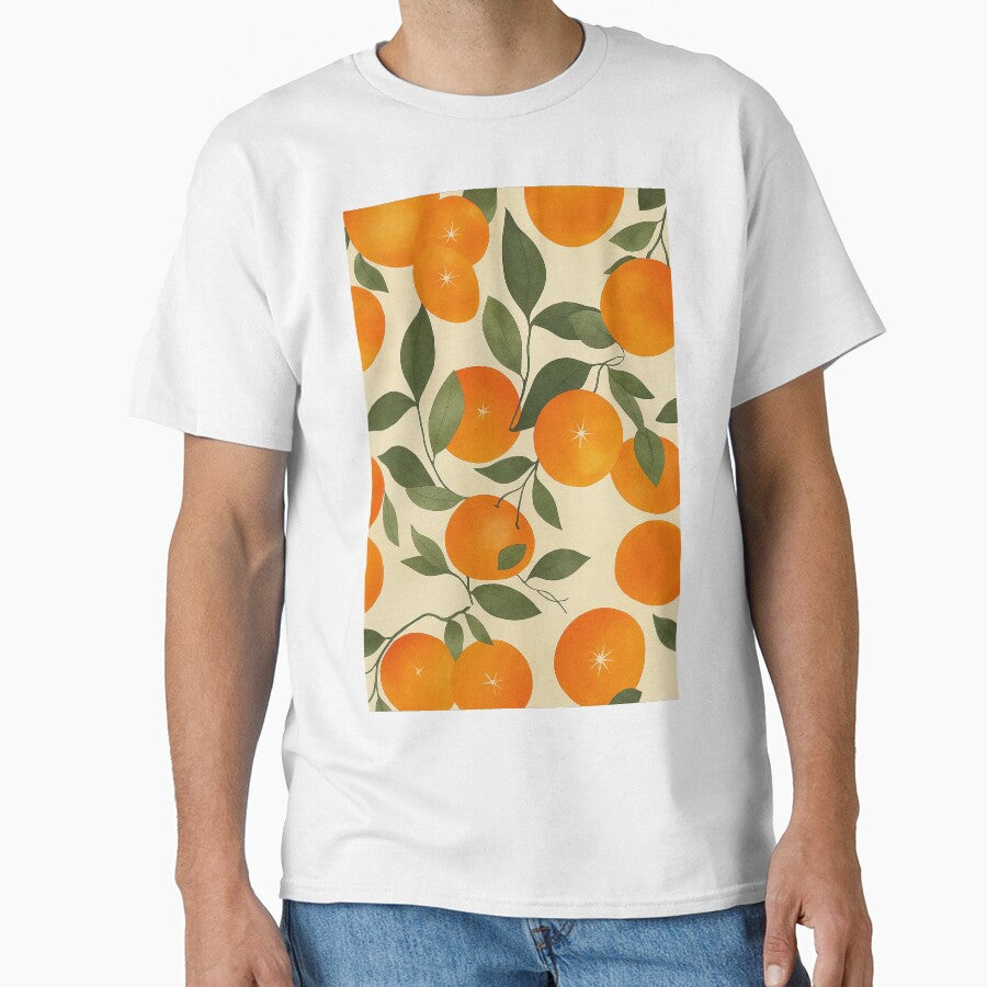 Retro Orange Citrus Fruit Pattern Print by weirdfishes123