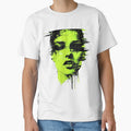 Cyberpunk Glitch Portrait Neon Green Abstract Art by AdamGierczyk