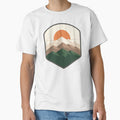 Minimal Mountain Sun Badge by Paninides