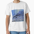 Blue snow mountain river valley by AKMarkethub