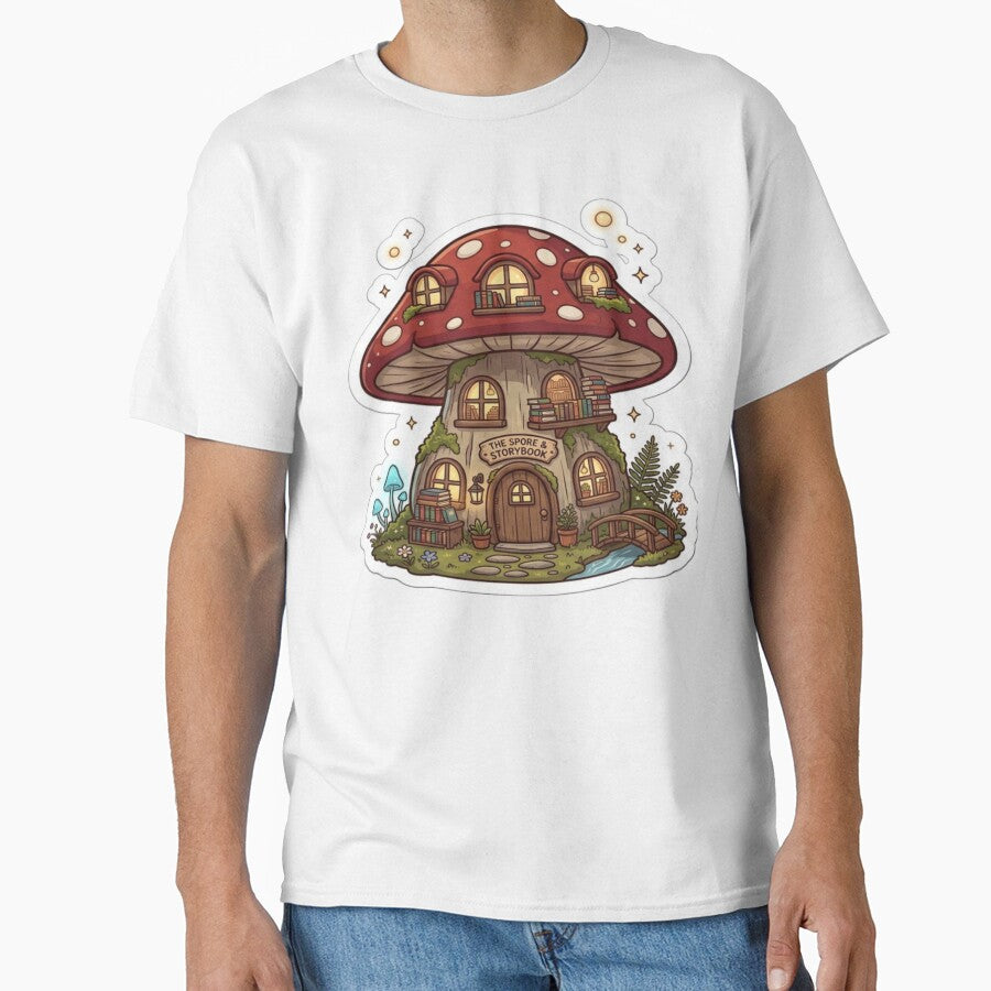 Cozy Mushroom House Sticker | Whimsical Fairy Cottage | Cute Cottagecore Book Lover Vinyl Decal by AdityaShop18