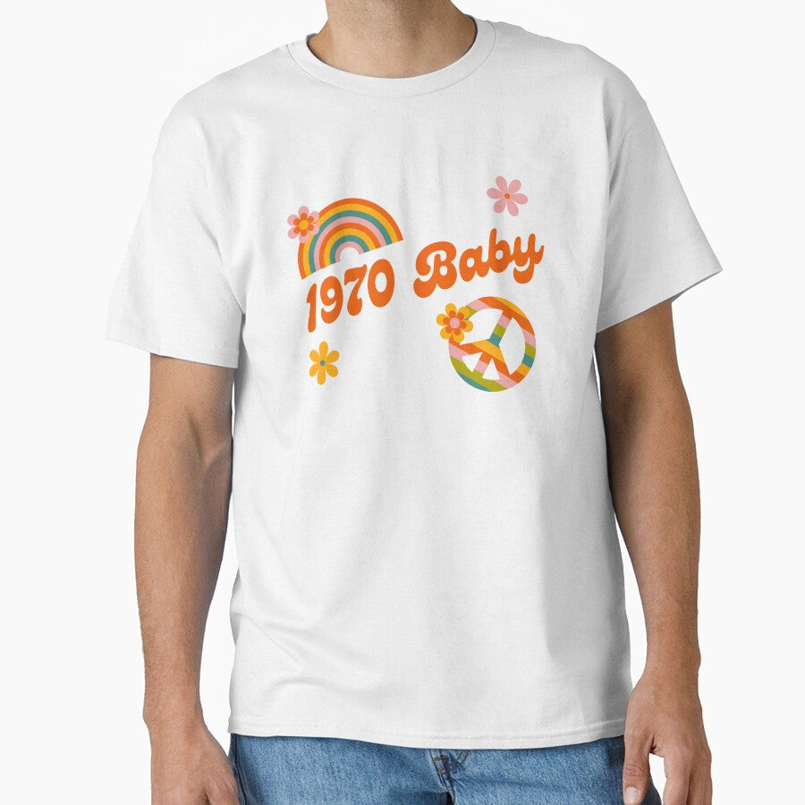 1970 Baby Retro Flowers Peace Sing Groovy Hippie Colors by Brasilia