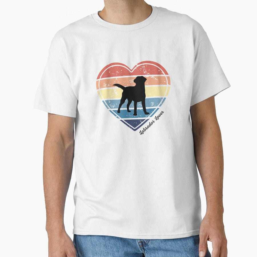 Labrador Lover Retro Sunset Heart by Print-A-Joke