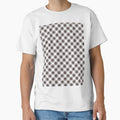 Dark Brown and White Abstract Square Pattern Pairs DE 2022 Popular Color Nomad DET697 by ColorOfTheYears
