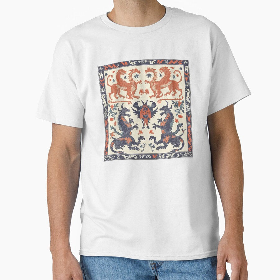 Medieval Heraldic Lions and Dragons Pattern by LonesomeKnight