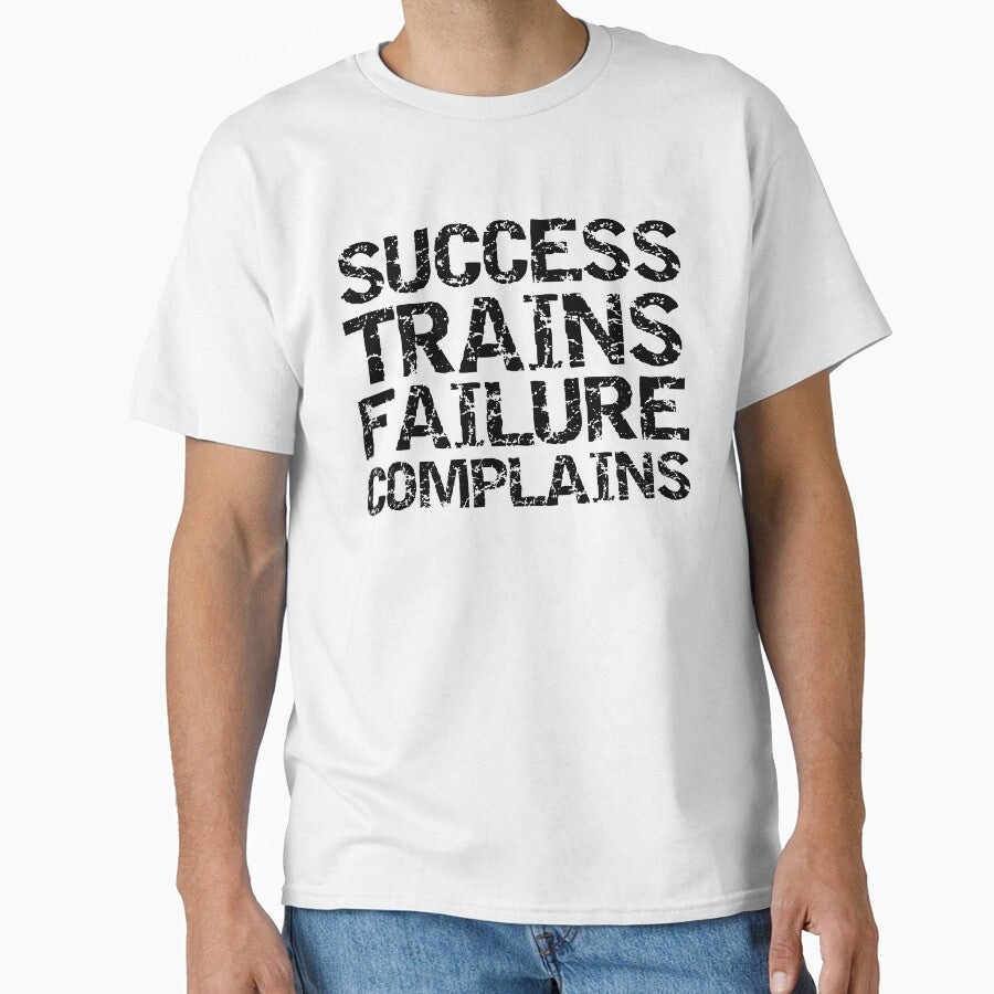 Inspirational Success Trains Failure Complains Funny Workout Quote by TNDesignStudio