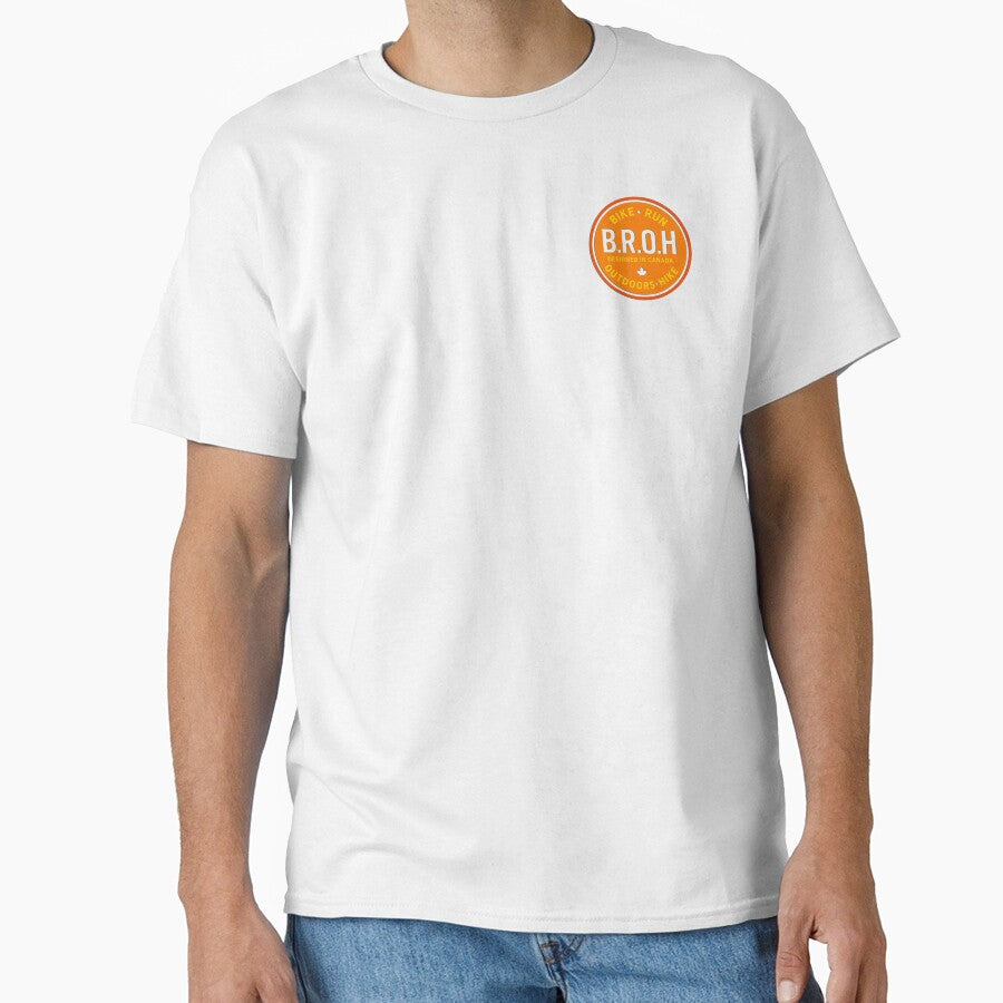 BROH Outdoor Badge Logo Shirt Bike Run Outdoors Hike Canada Orange by BROHLine Studio