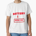 Social Battery Critical Level Funny Introvert Humor T-Shirt by DirectiveOffice