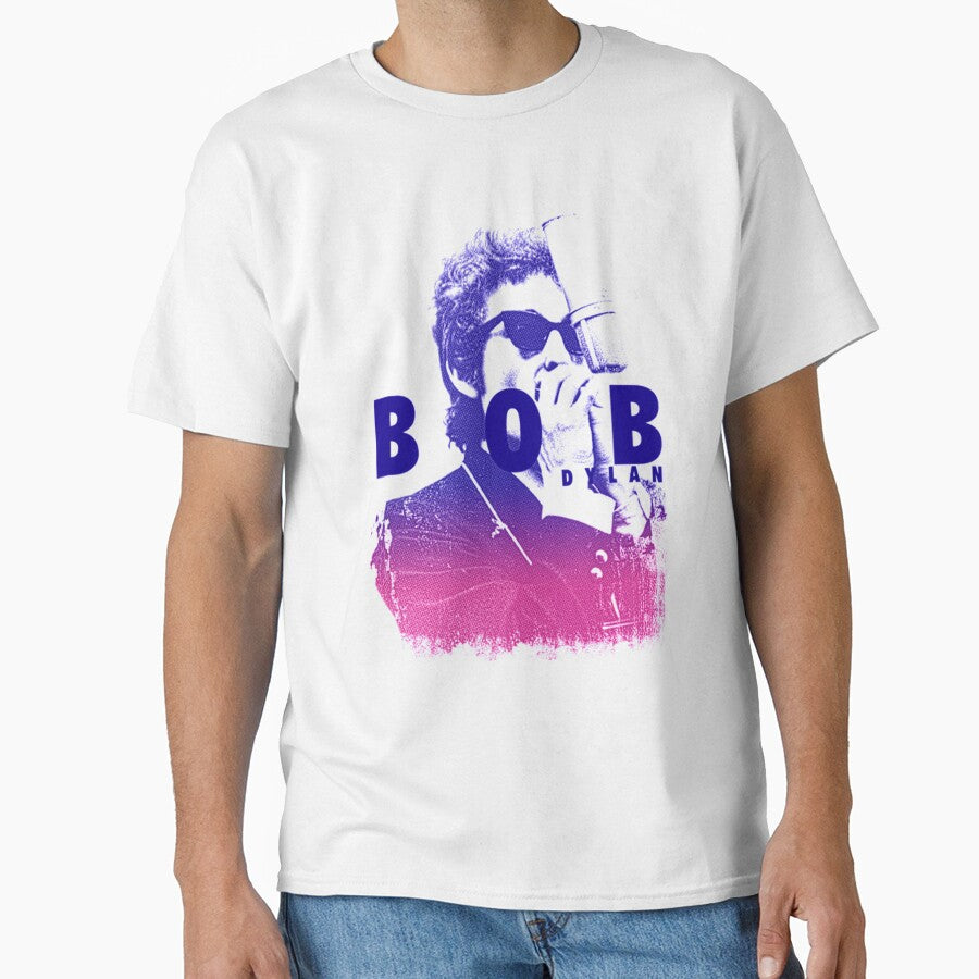 Bob Dylan Neon Blue Pop Poster For Retro Music Lovers by GloriCook
