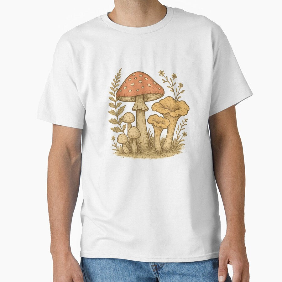 Cottagecore Mushroom Botanical Vintage Aesthetic Design by Graphics4X