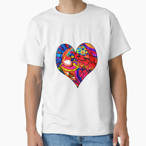Abstract Nature Painted Collage Heart by artbyomega