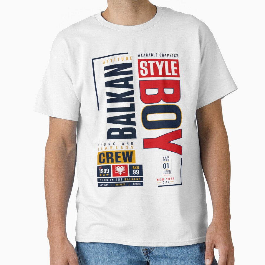 Balkan Boy Street Wear Style Young And Fearles Crew by KLERIKSTORE