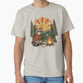 Camp Trash Panda Vintage Camping Raccoon Illustration by Whimwick