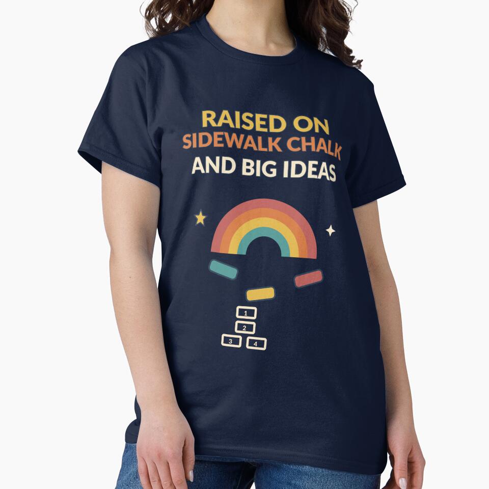 Raised On Sidewalk Chalk and Big Ideas Retro Childhood Design by Nawi32