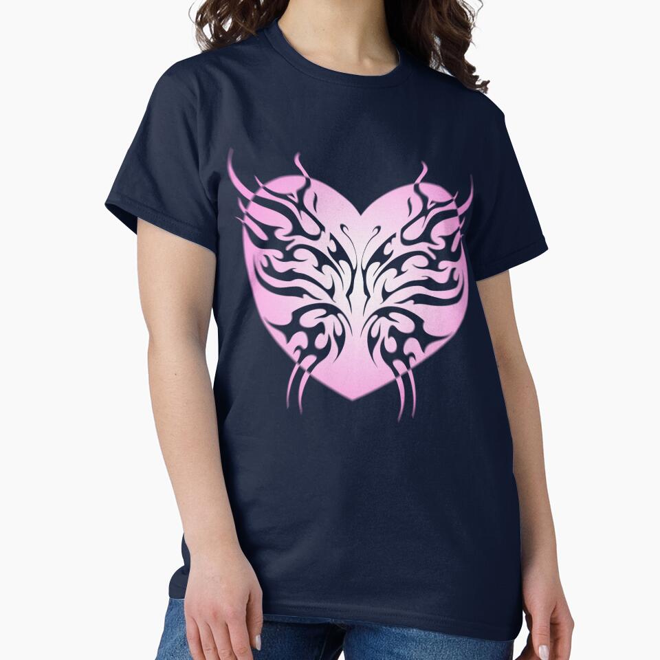 y2k neo tribal cyber sigilism pink aesthetic aura butterfly heart by Creative Brat Design Studio